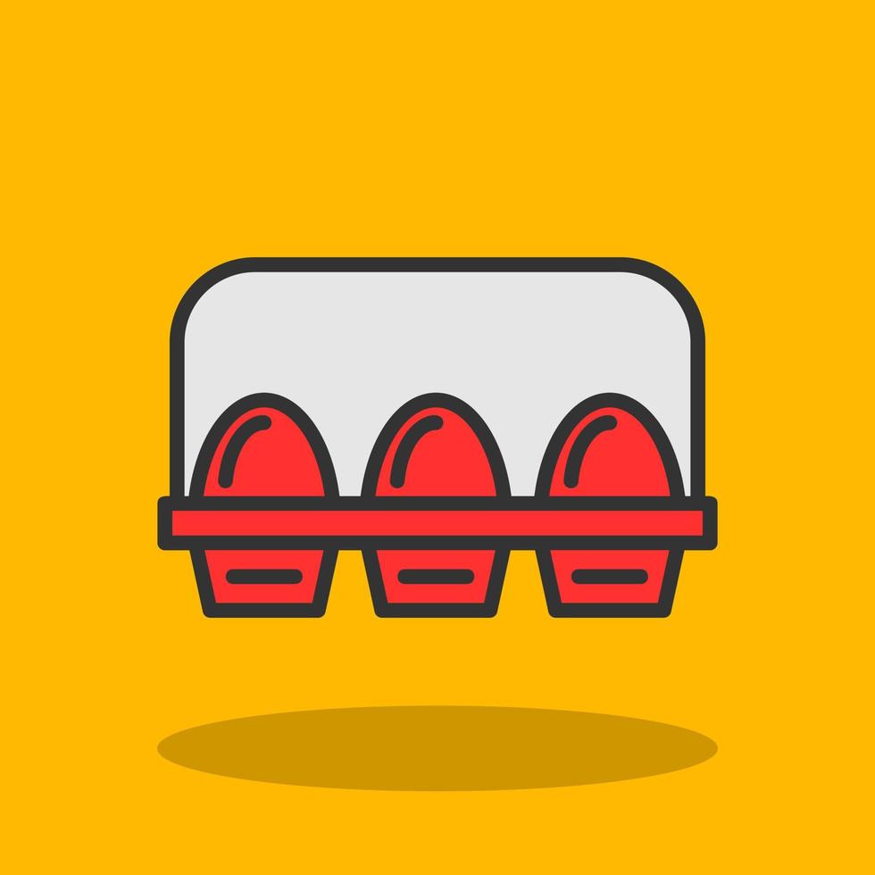 diseño de icono de vector de cartón de huevo