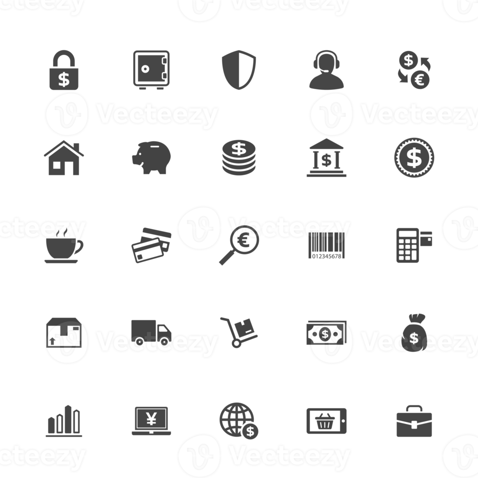 Shopping and commerce icons png