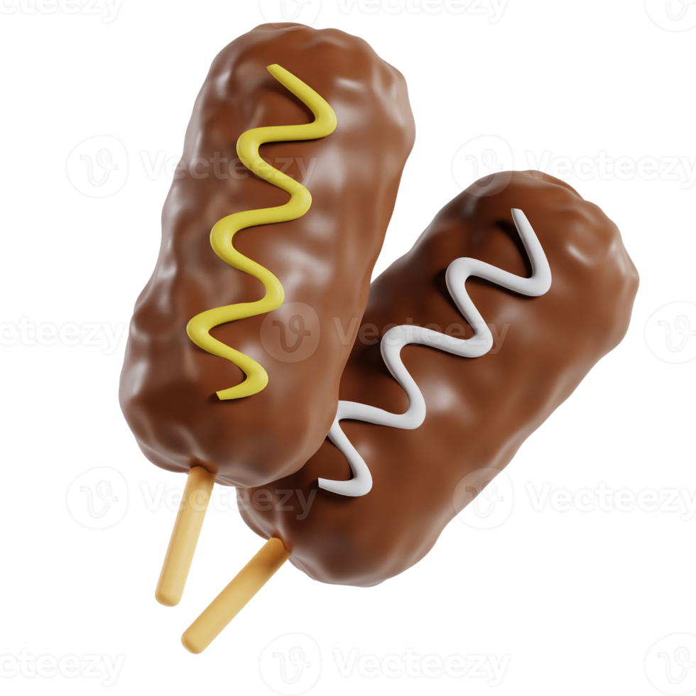 Corndog Food 3D png