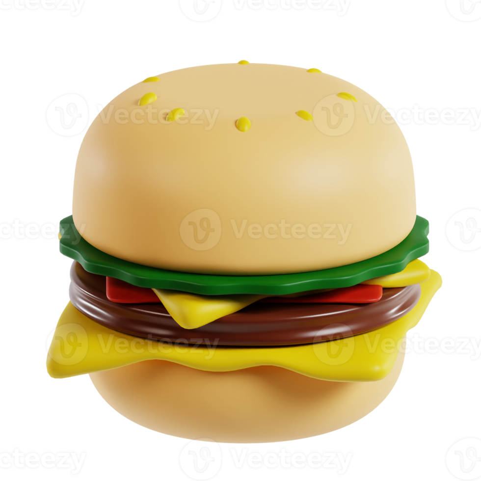hamburguesa comida 3d png