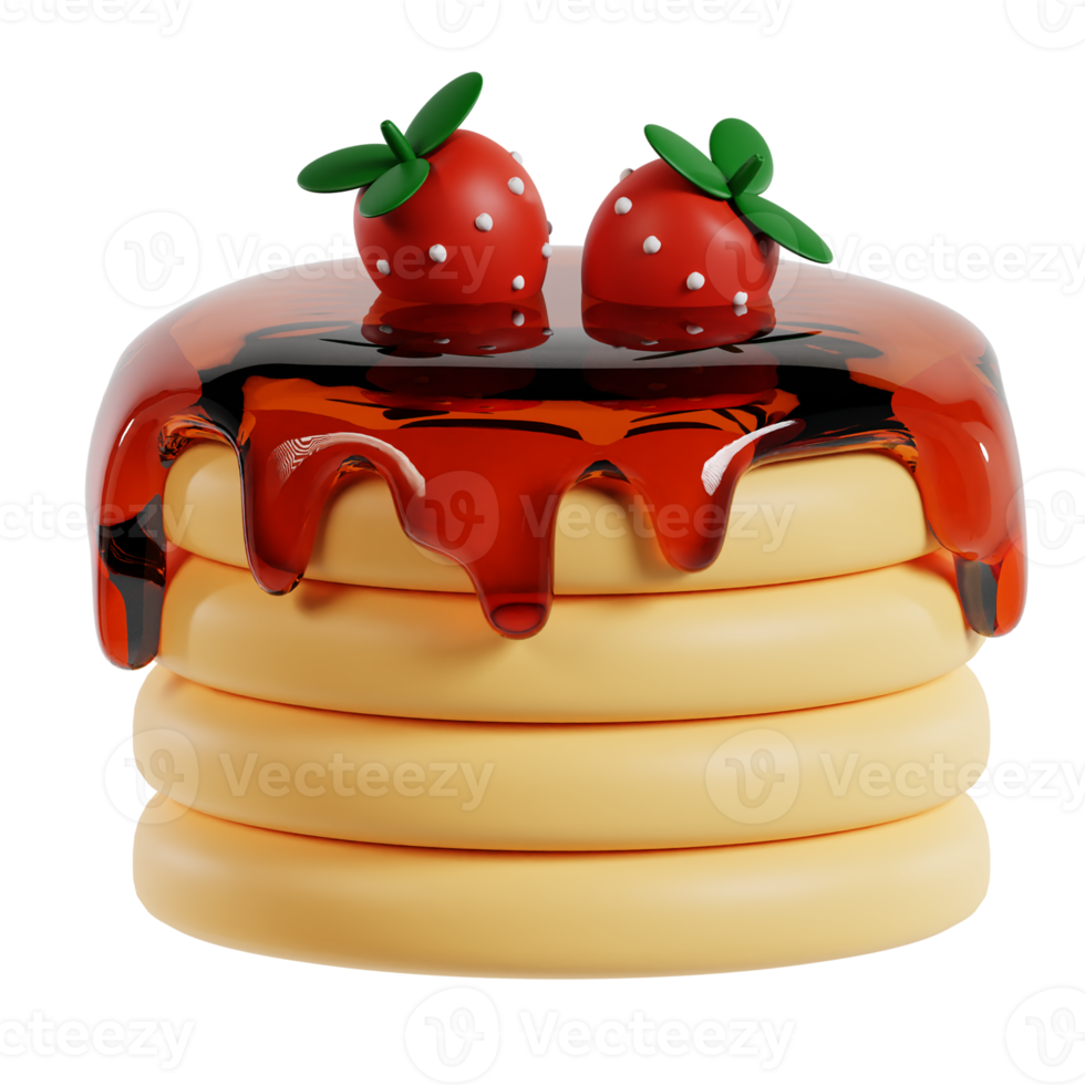 Pancake Food 3D png