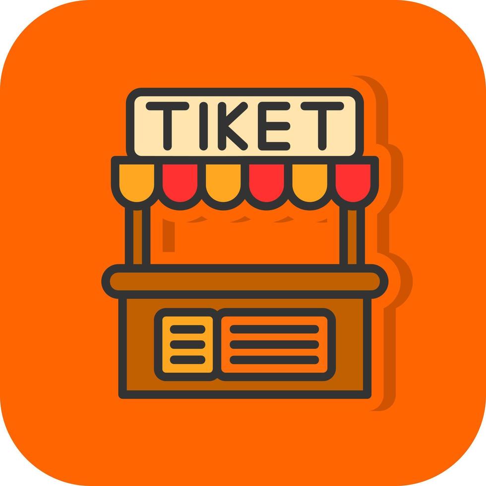 Ticket Office Vector Icon Design