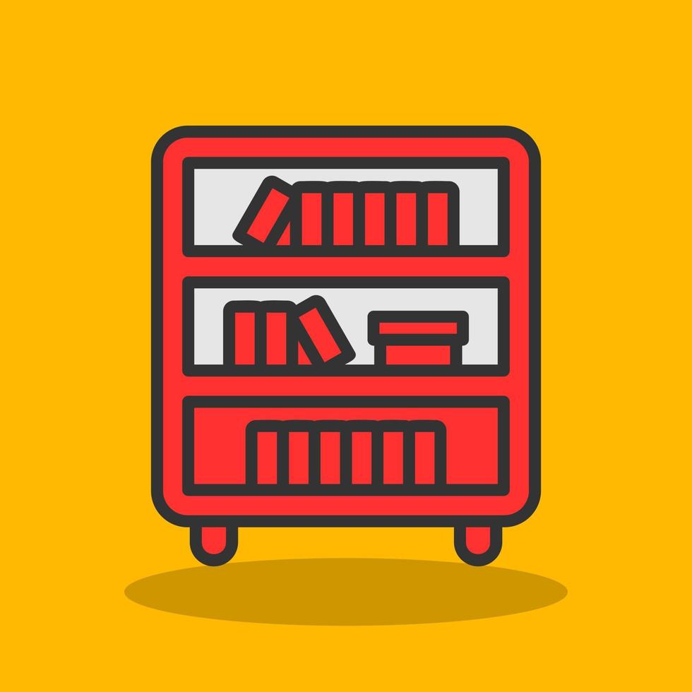 Book Shelf Vector Icon Design