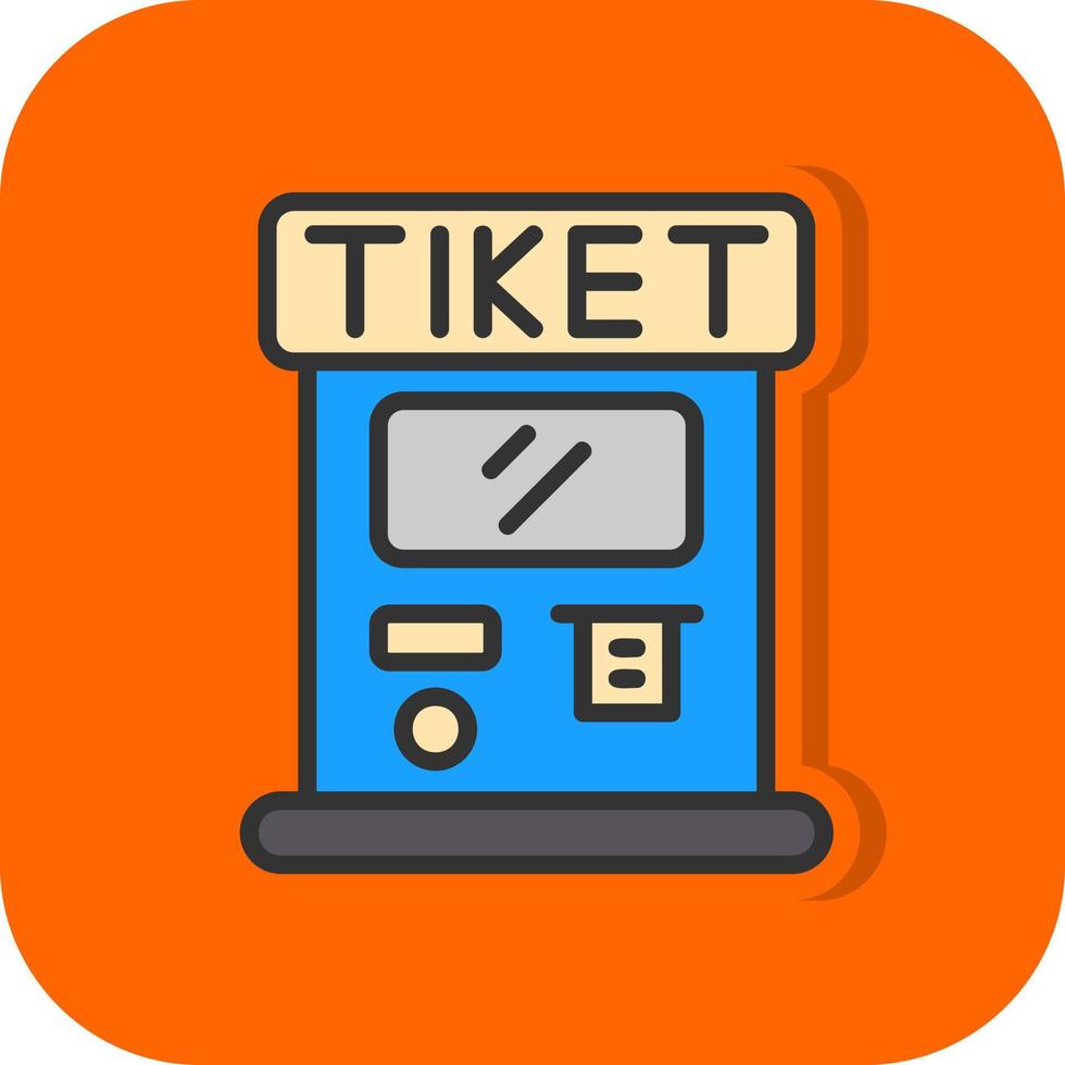 Ticket Machine Vector Icon Design