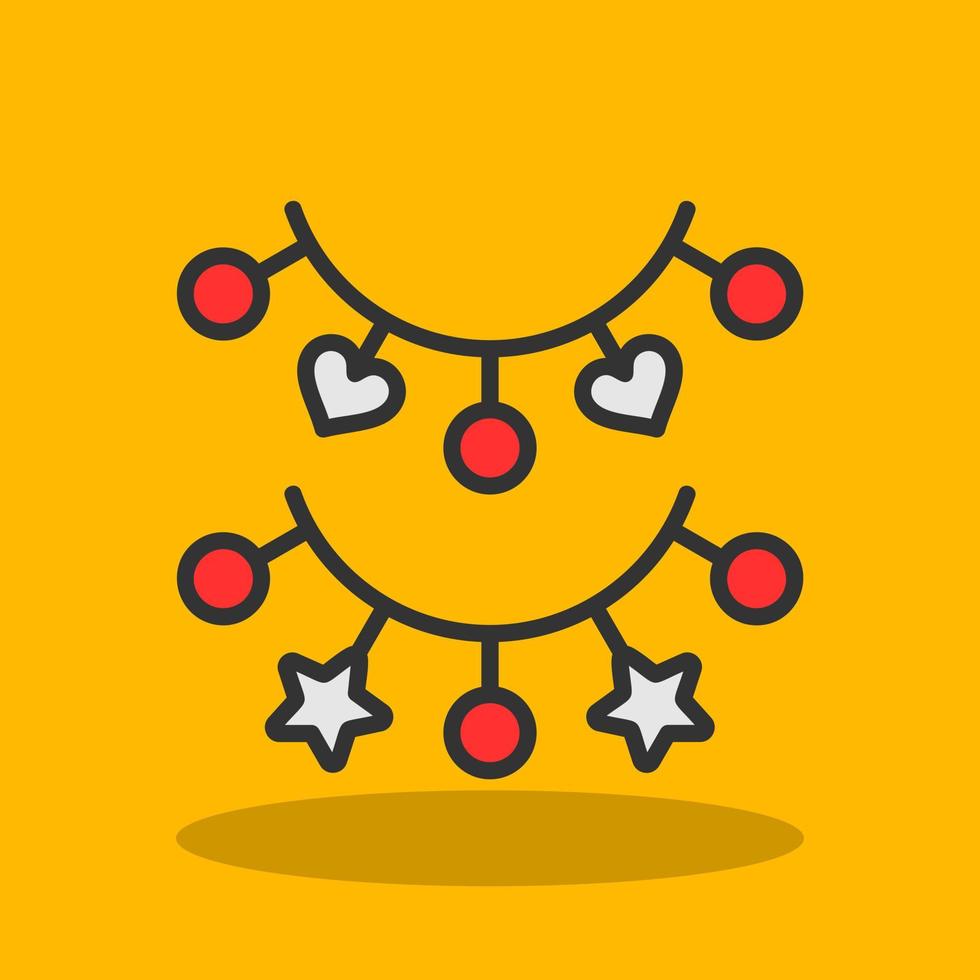 Christmas Lights Vector Icon Design