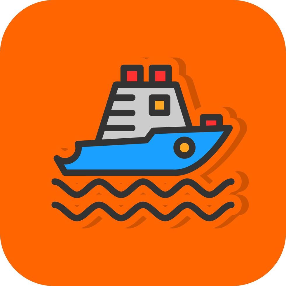 Yatch Vector Icon Design