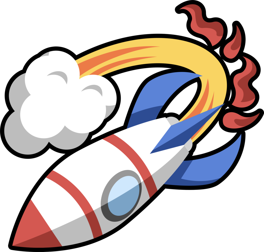 Rocket png graphic clipart design