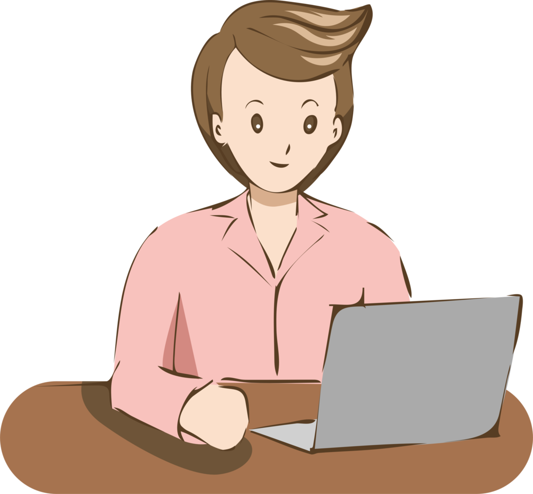 Office worker png graphic clipart design