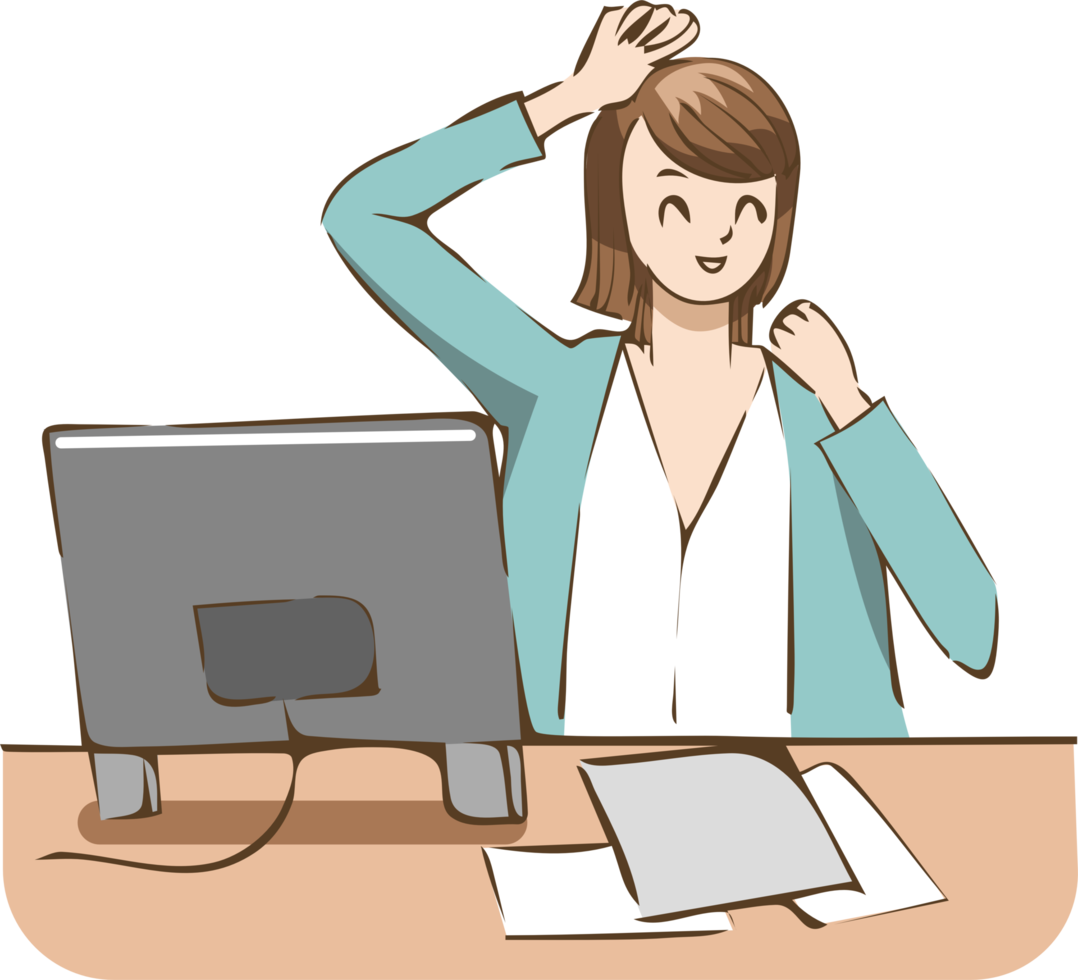 Office worker png graphic clipart design