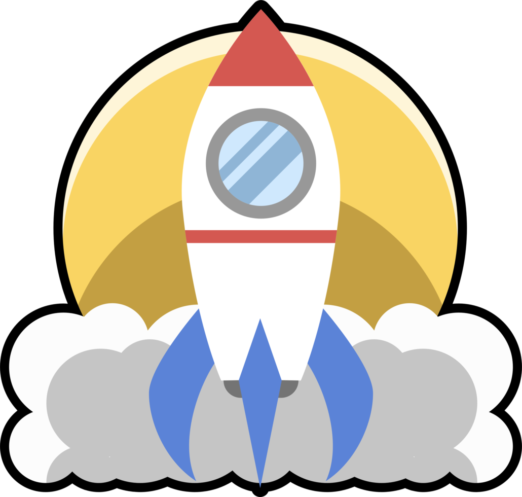 Rocket png graphic clipart design