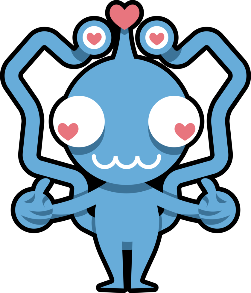 Alien cute png graphic clipart design