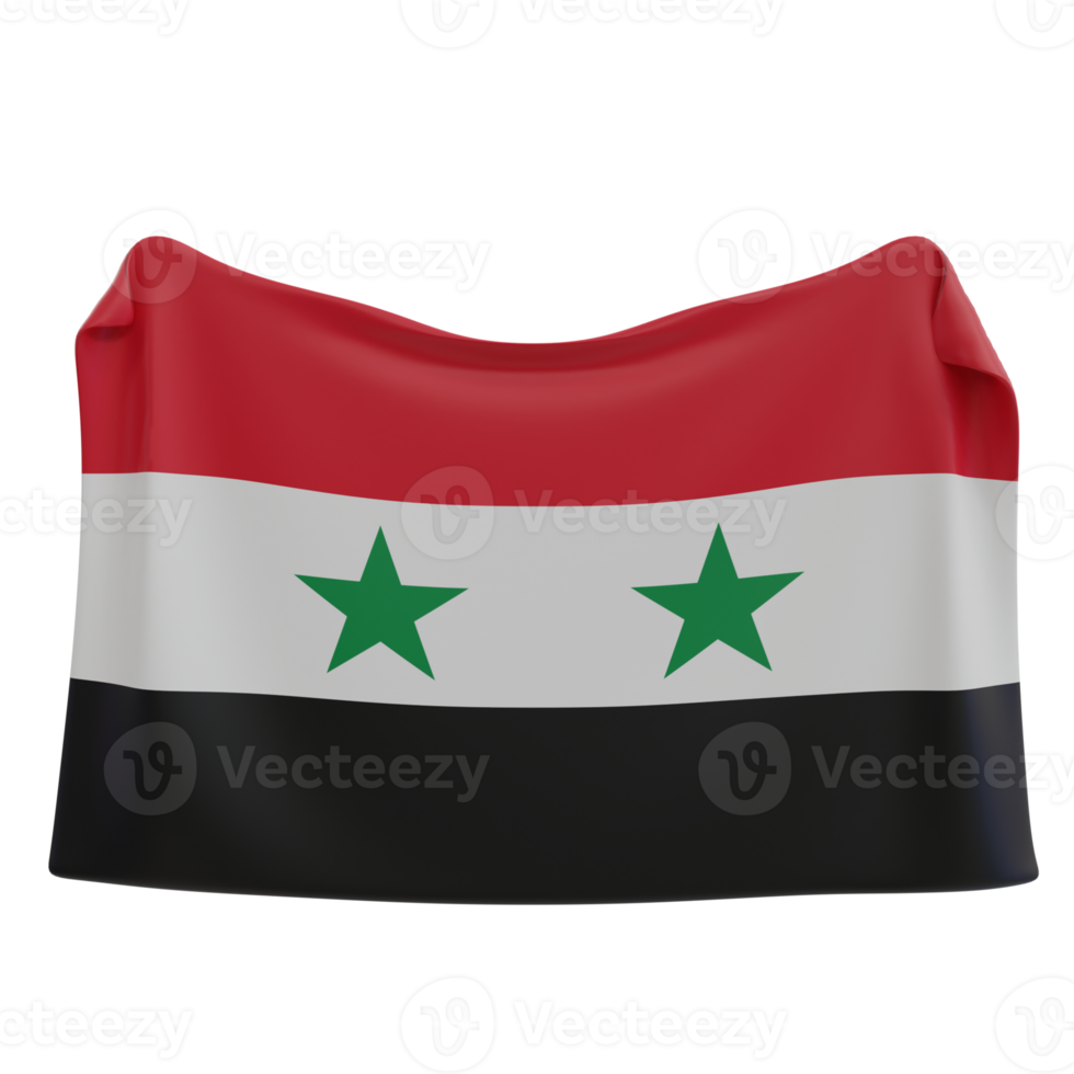 3d Siria nacional bandera png