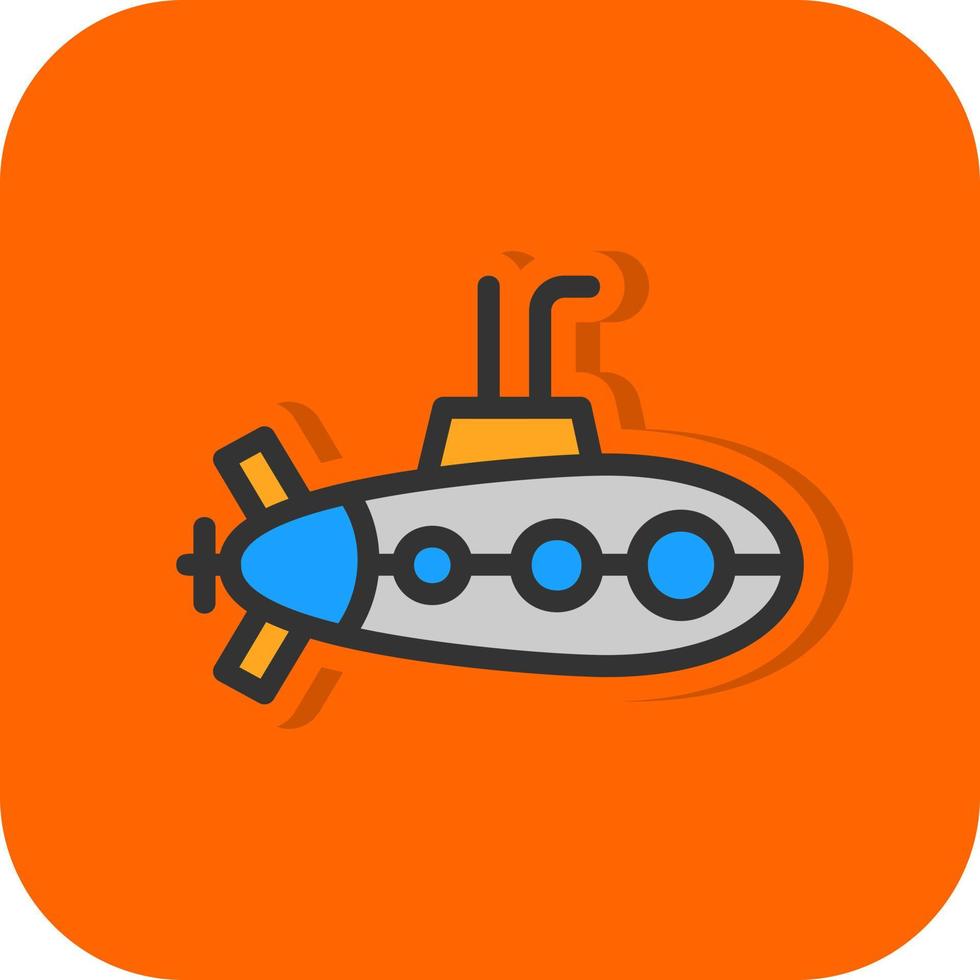 Submarine Vector Icon Design