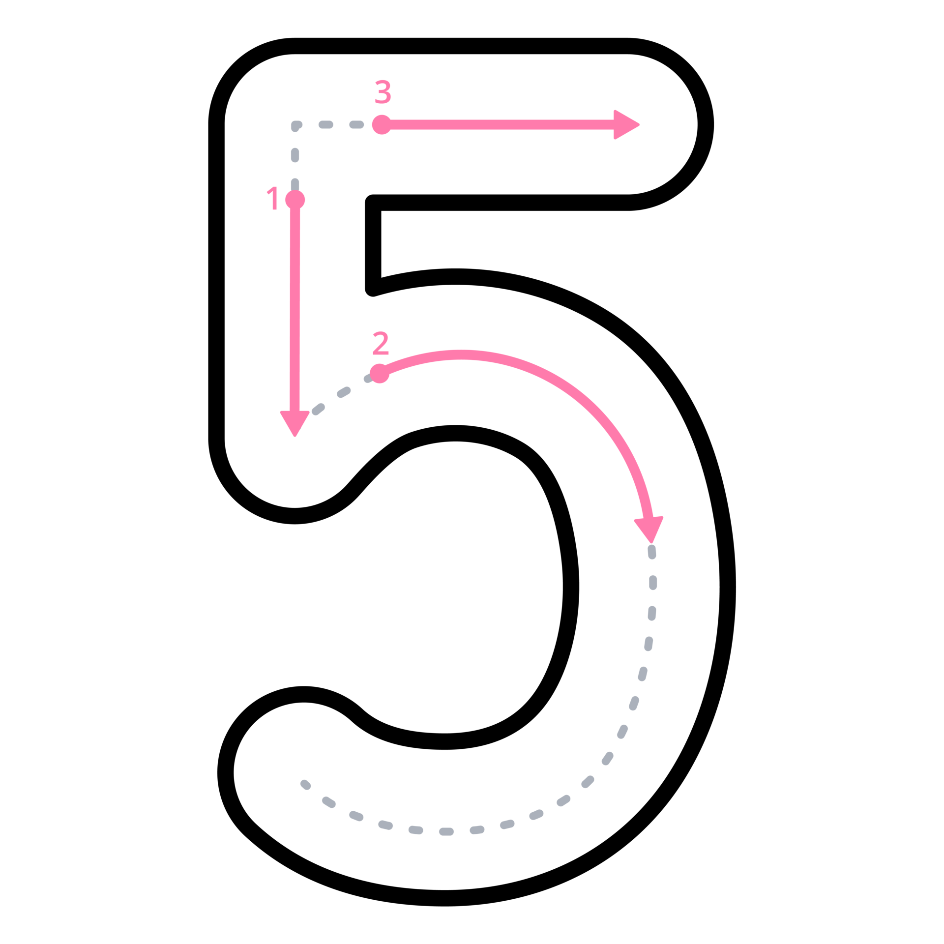 how to write 5 in english