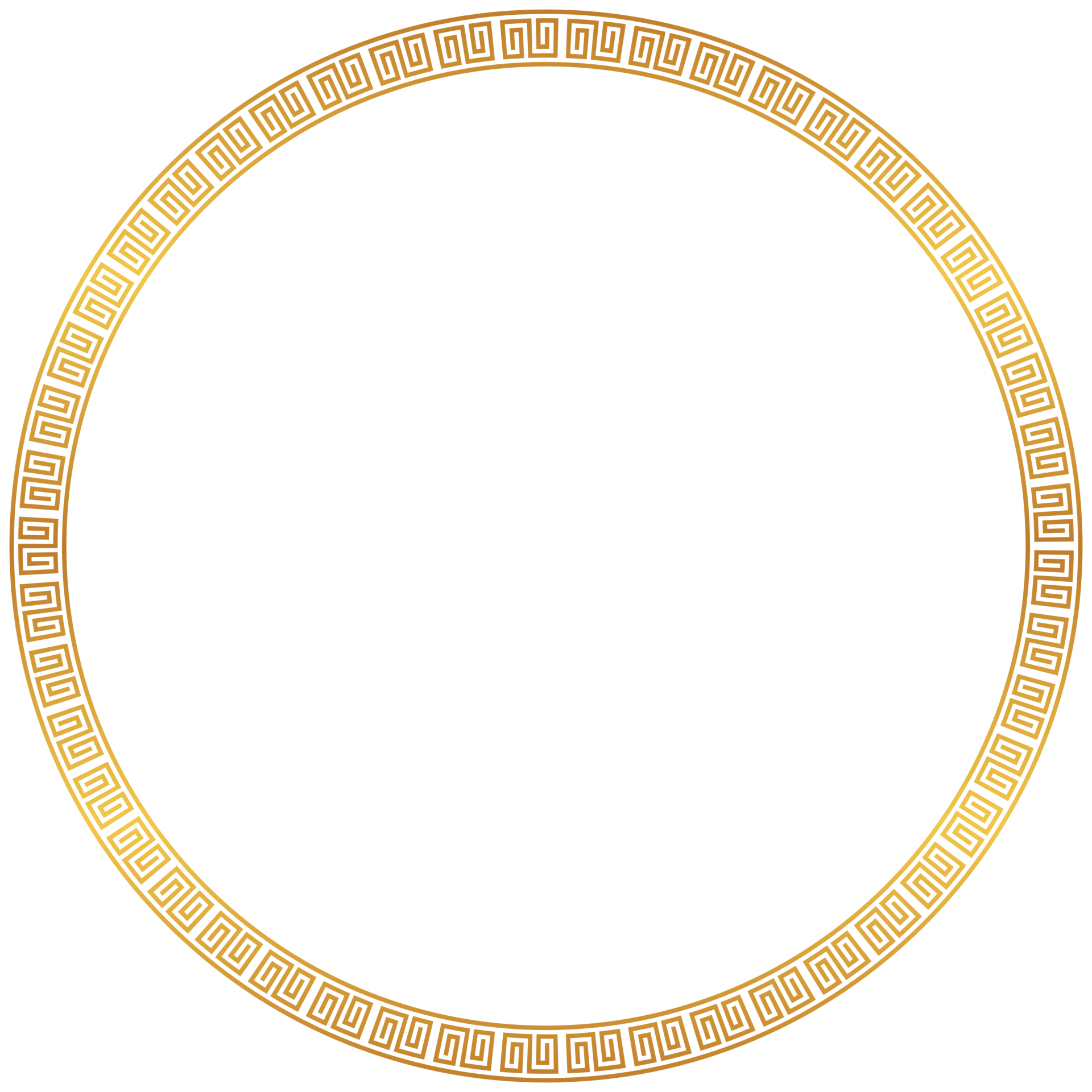 Golden round border frame with transparent background 20047431 PNG