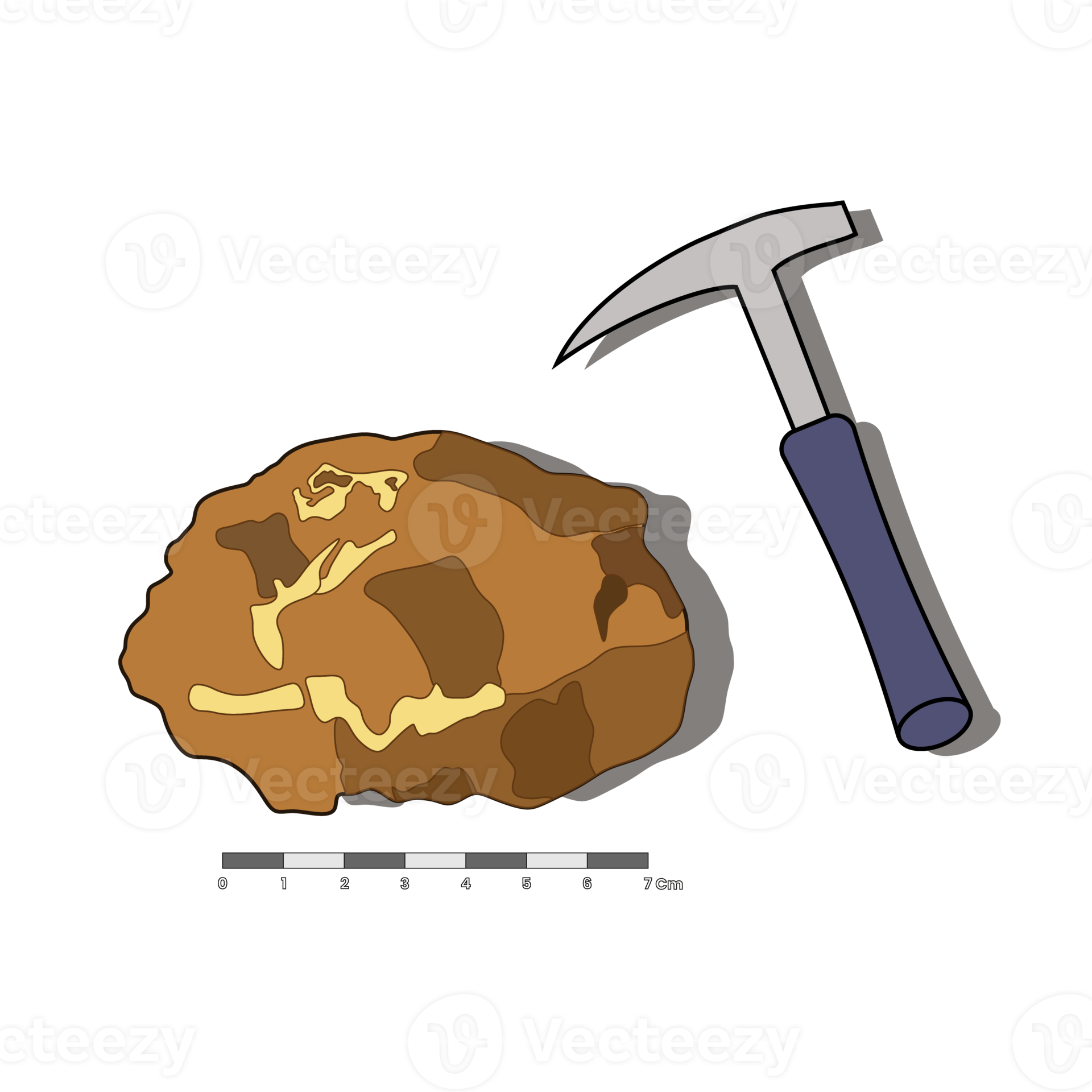Rock sample and igneous rock hammer 20047455 PNG