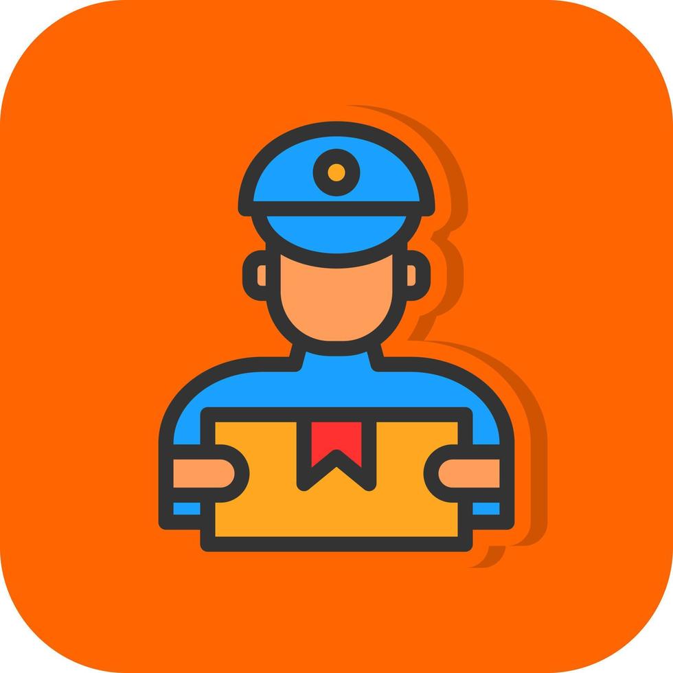 Delivery Man Vector Icon Design