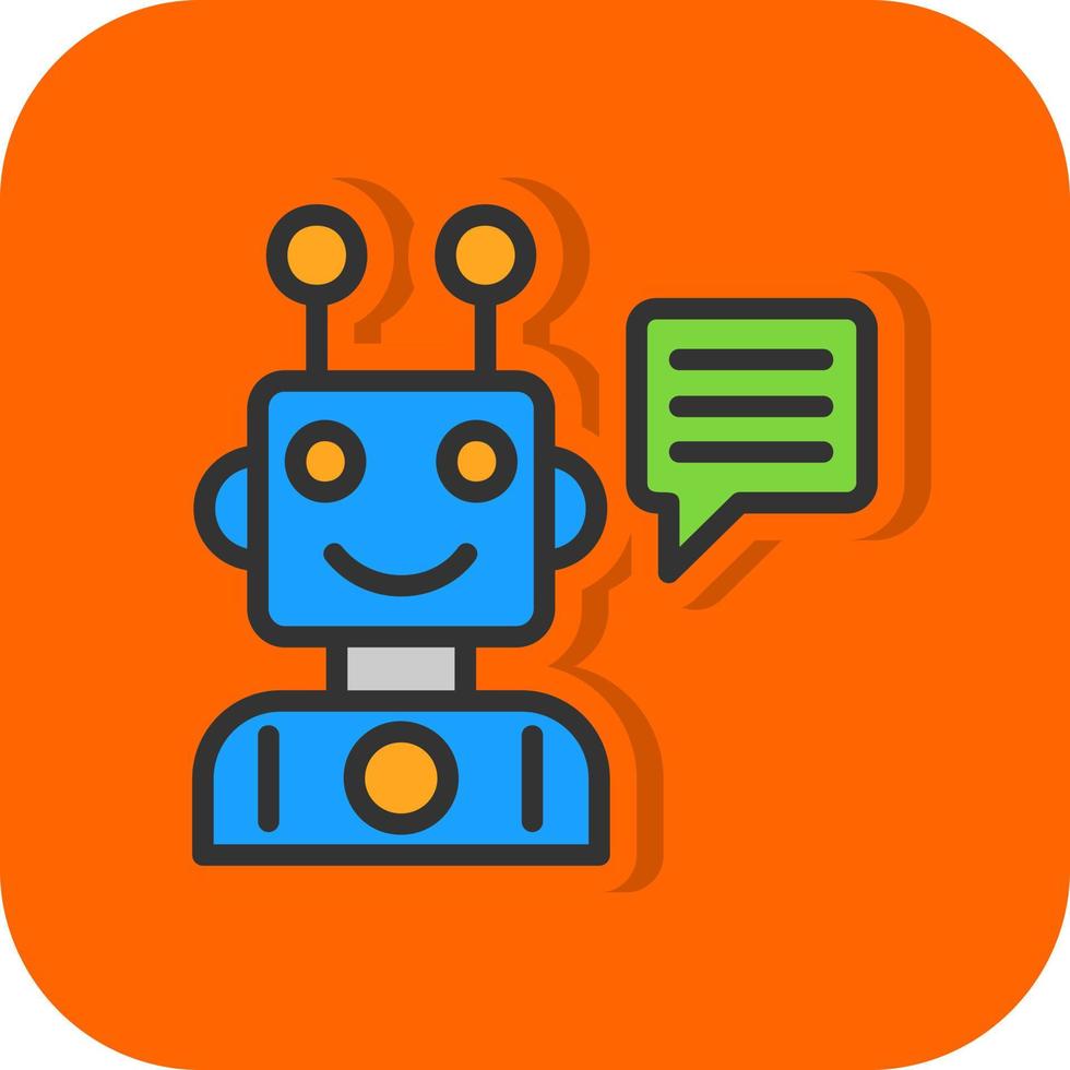 Robot Assistant Vector Icon Design