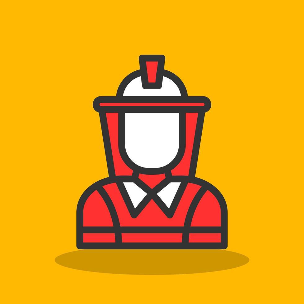Firefighter Vector Icon Design