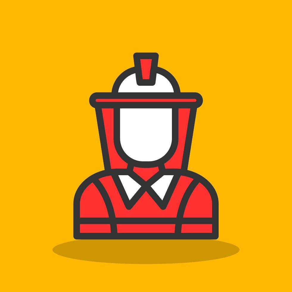 Firefighter Vector Icon Design