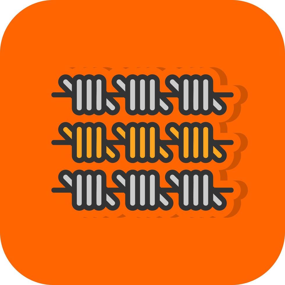 Barbed Wire Vector Icon Design