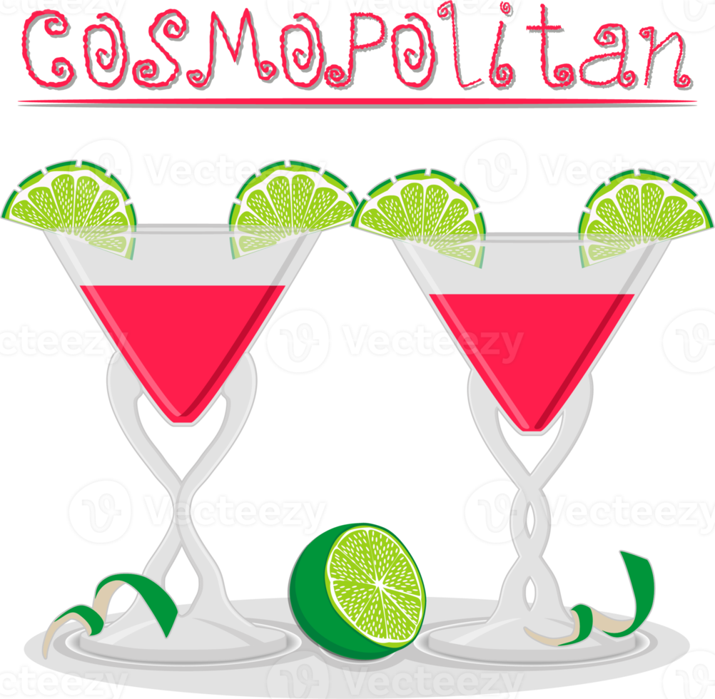 verschiedene süße leckere natürliche alkoholcocktails png