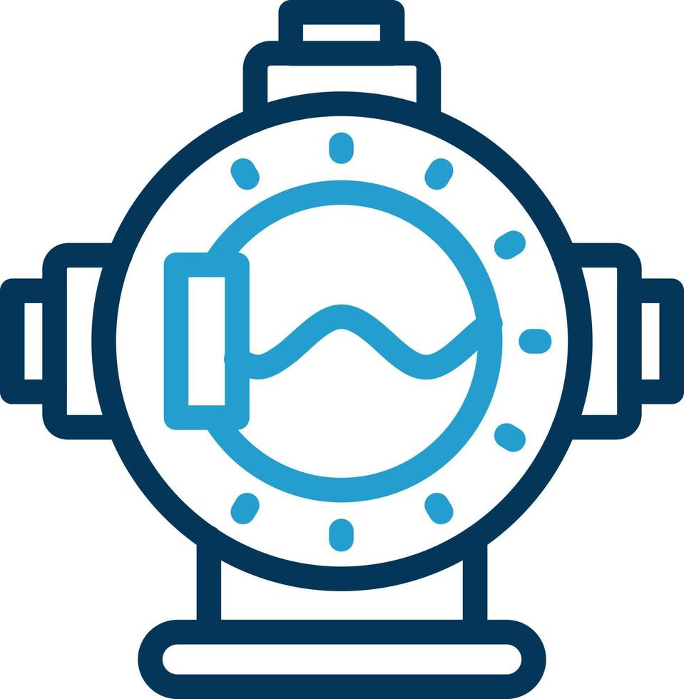 Diving Helmet Vector Icon Design
