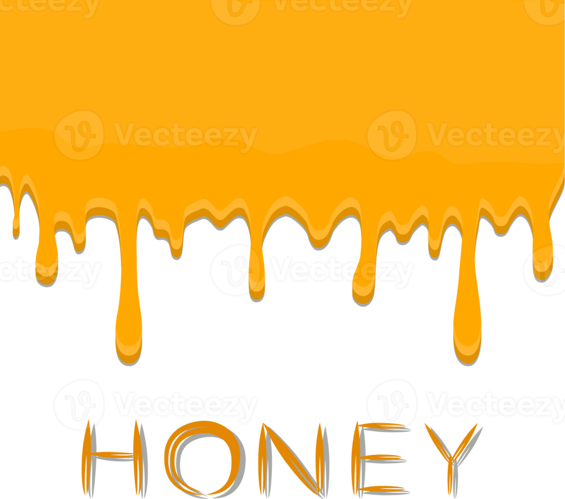 Various sweet tasty natural honey from honeycomb png