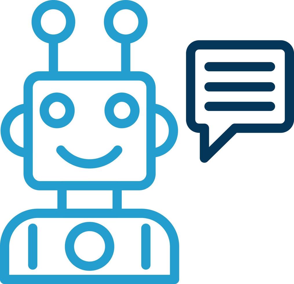 Robot Assistant Vector Icon Design