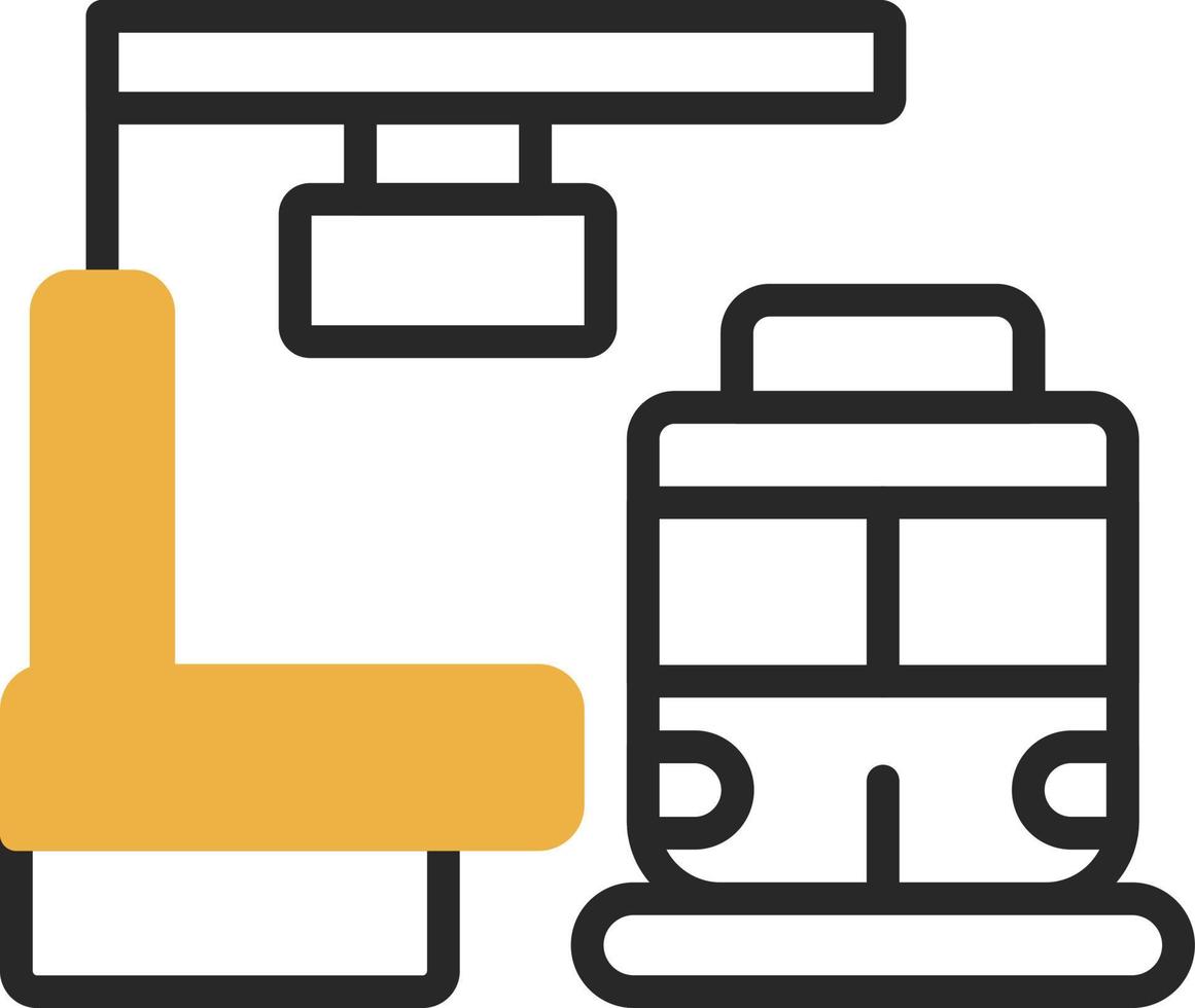 Train Platform Vector Icon Design