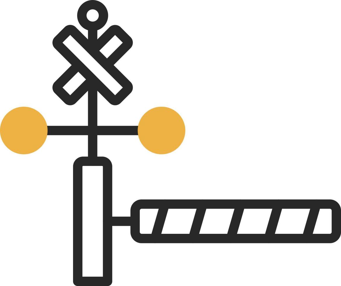 Railroad Crossing Vector Icon Design