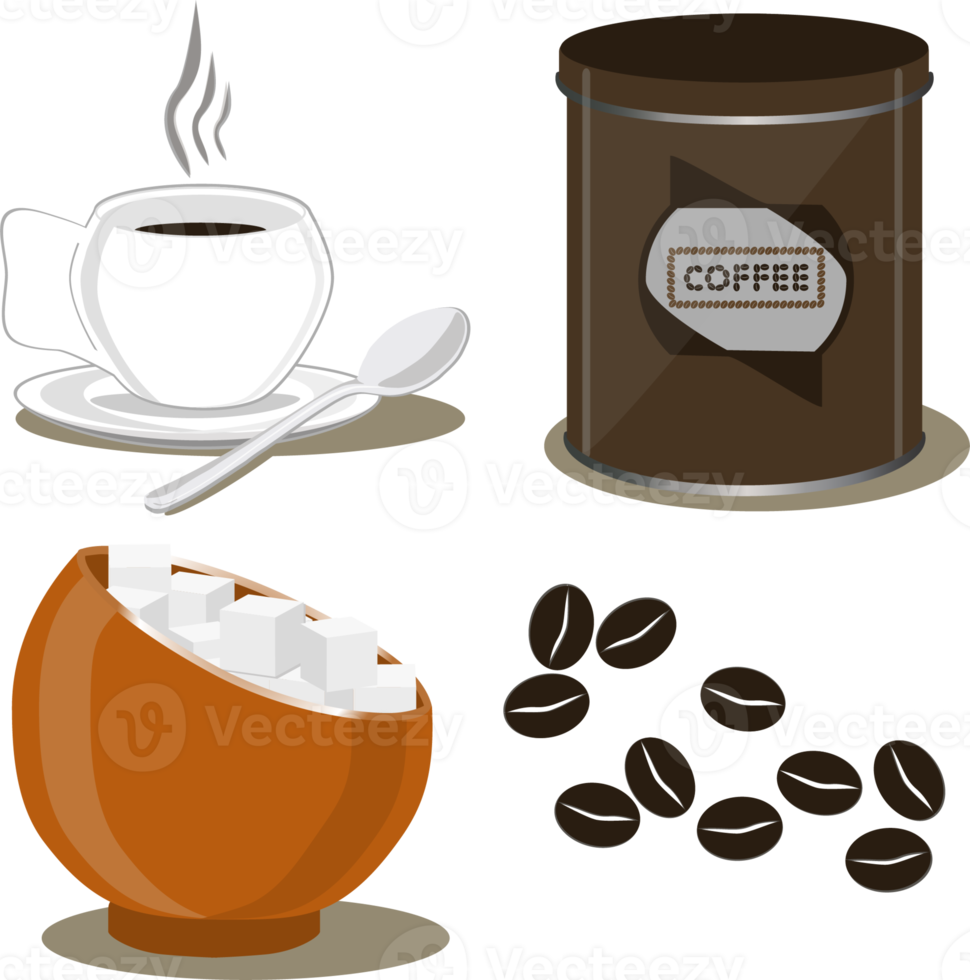 Various sweet tasty natural coffee png