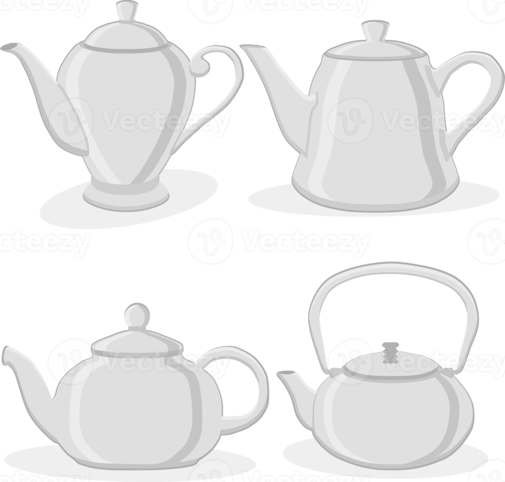 Set of beautiful glass teapots for liquid 20048602 PNG