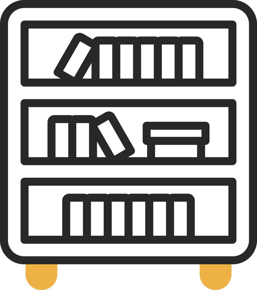 diseño de icono de vector de estante de libro