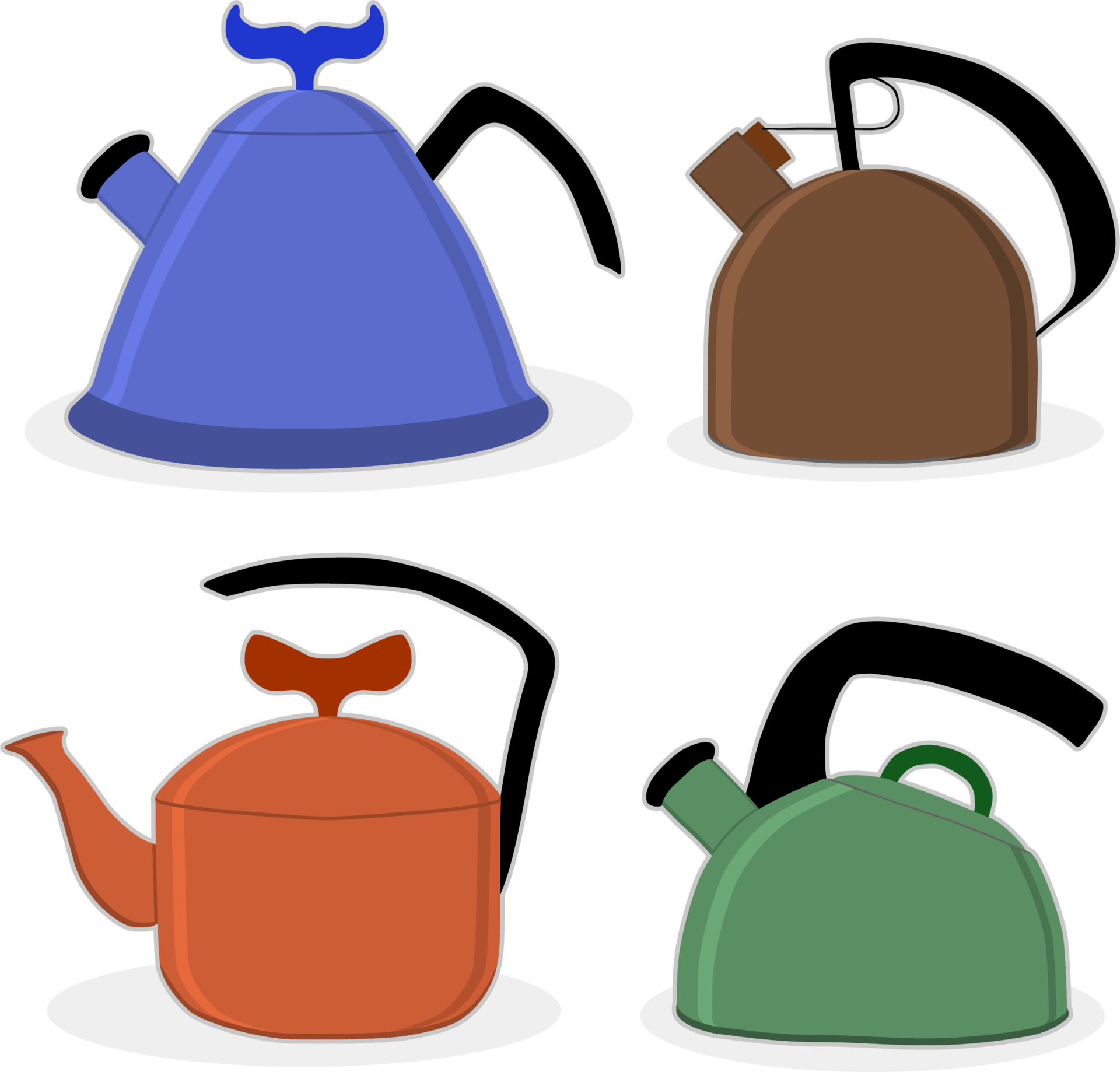 Set of beautiful glass teapots for liquid 20048730 PNG