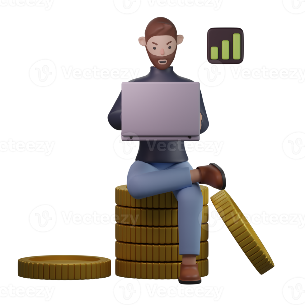 Man Investor 3d png