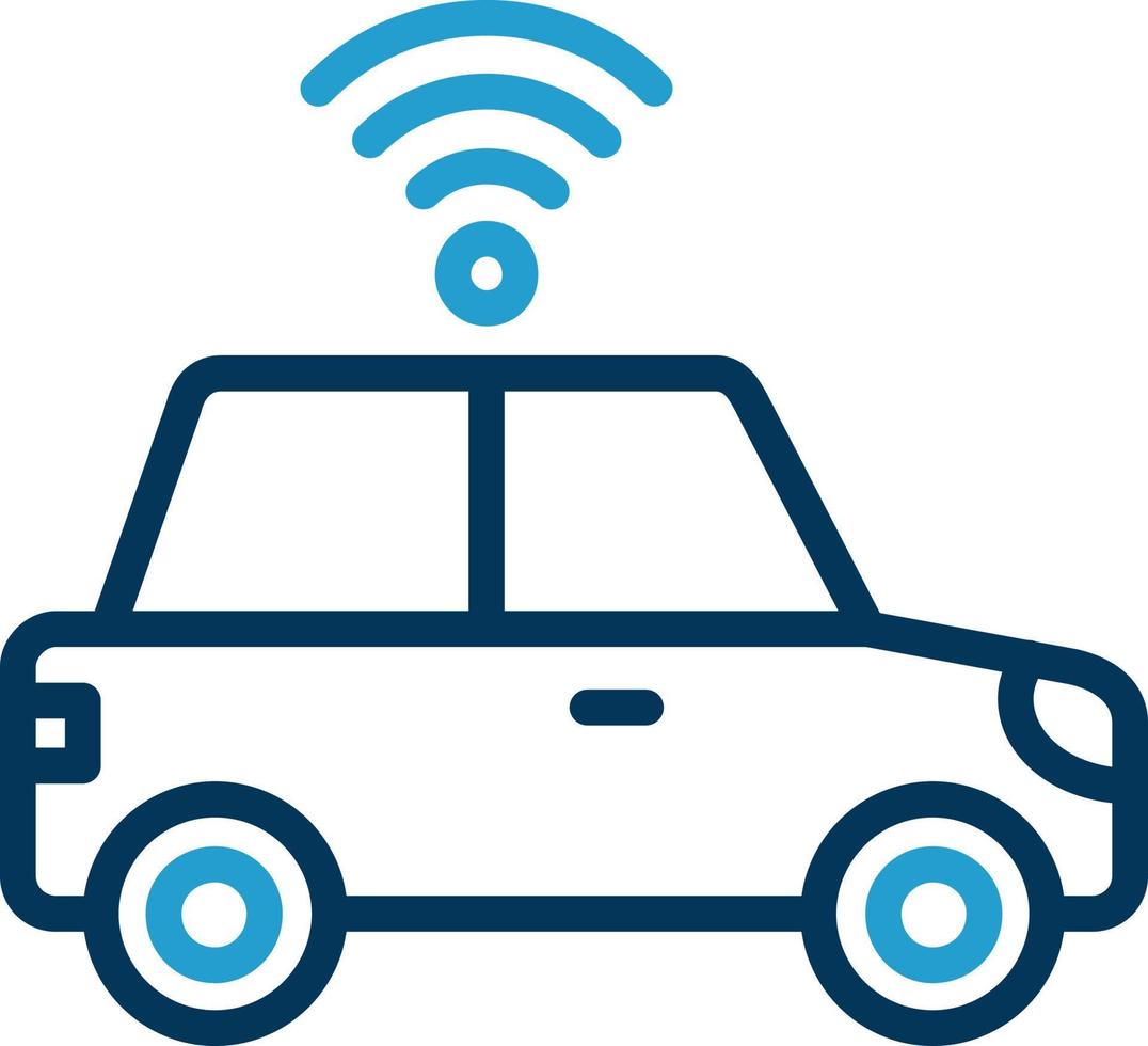 Driverless Car Vector Icon Design