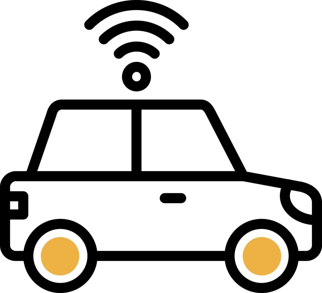 Driverless Car Vector Icon Design
