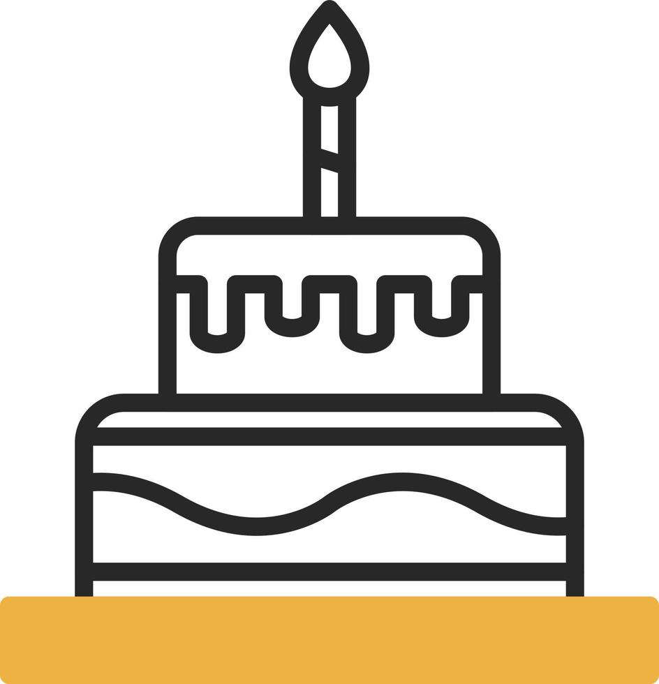 Birthday Cake Vector Icon Design