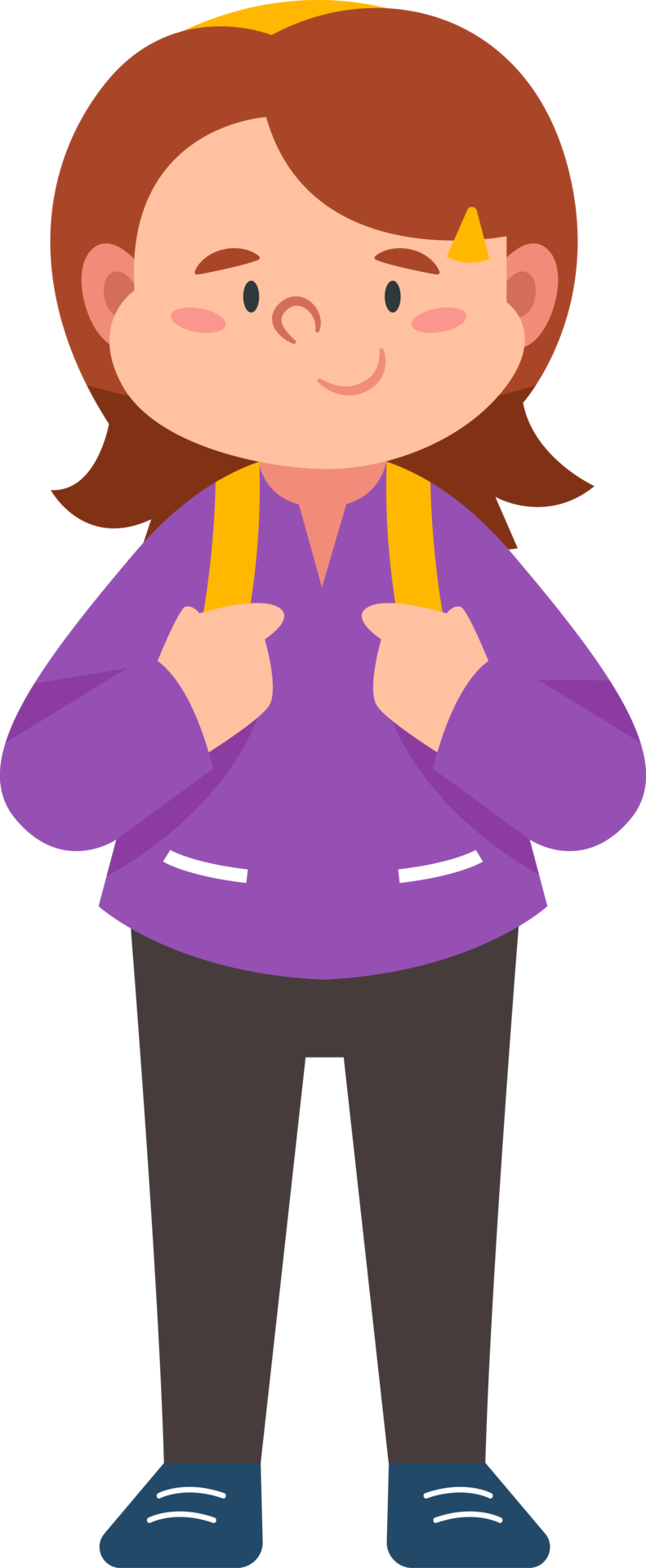 school girl student with bagpack 20049365 PNG