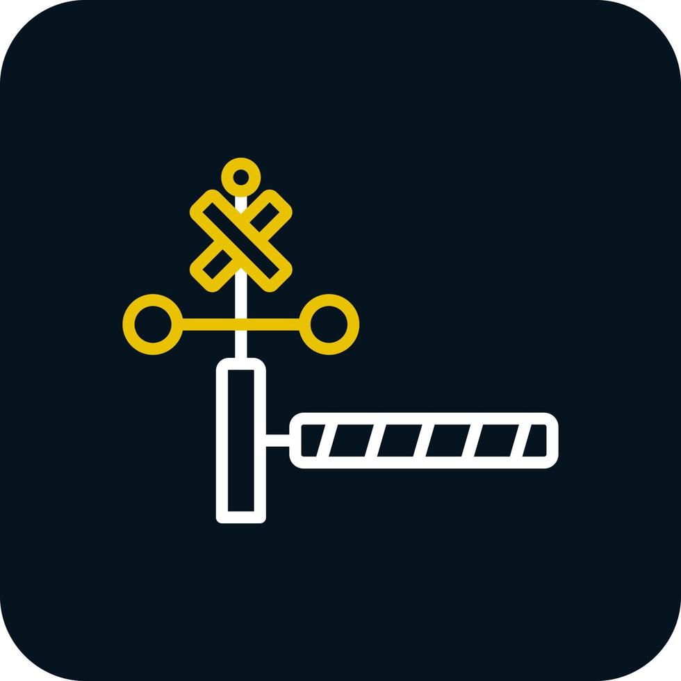 Railroad Crossing Vector Icon Design