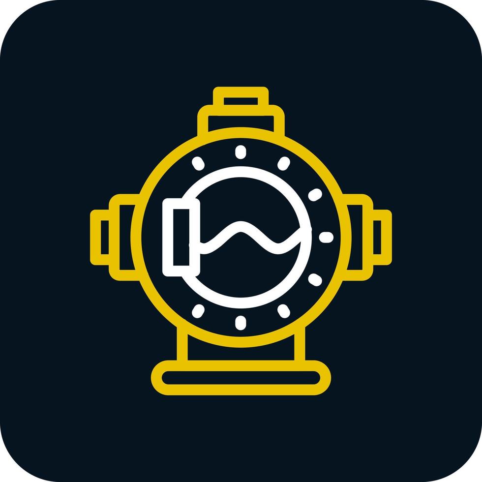 Diving Helmet Vector Icon Design
