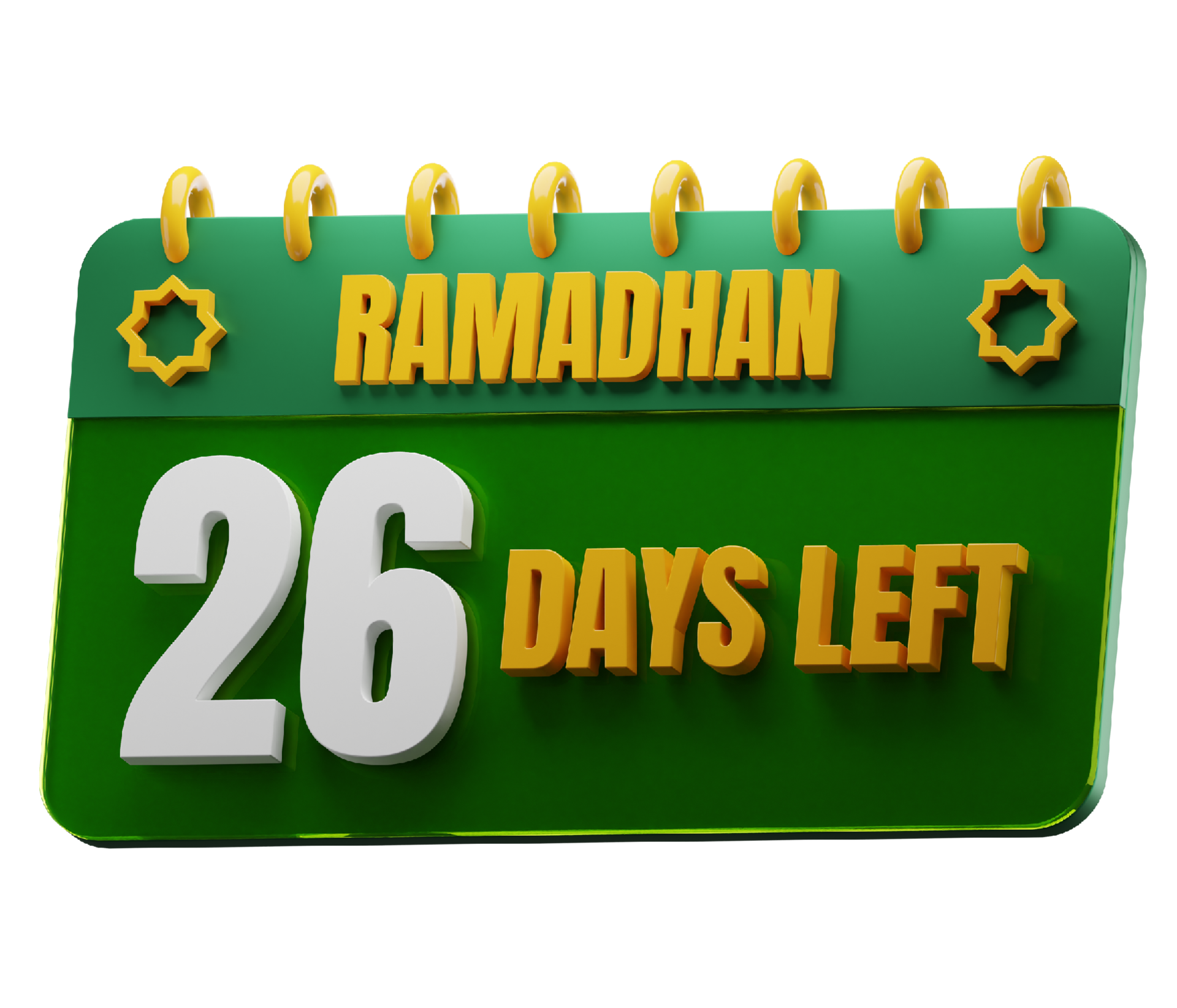 26 Days Left to Ramadan Month. Islamic Decorative Element. Ramadan