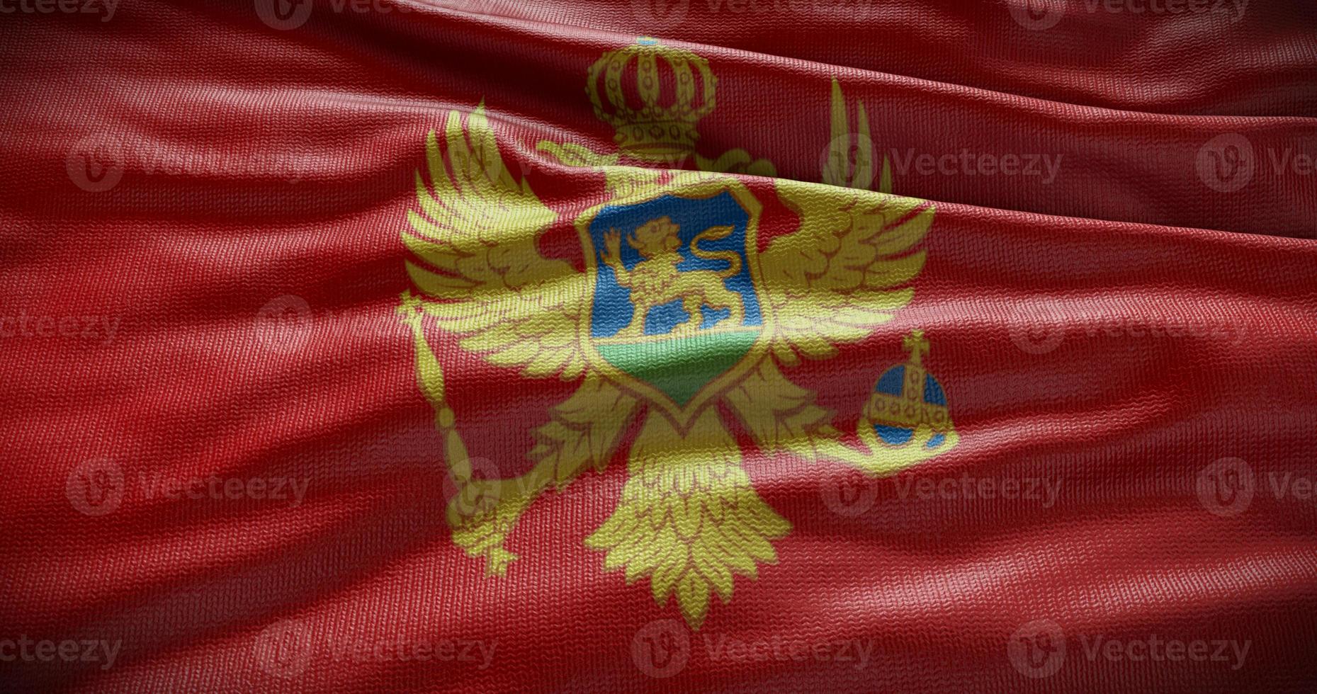 Montenegro national flag background illustration. Symbol of country photo