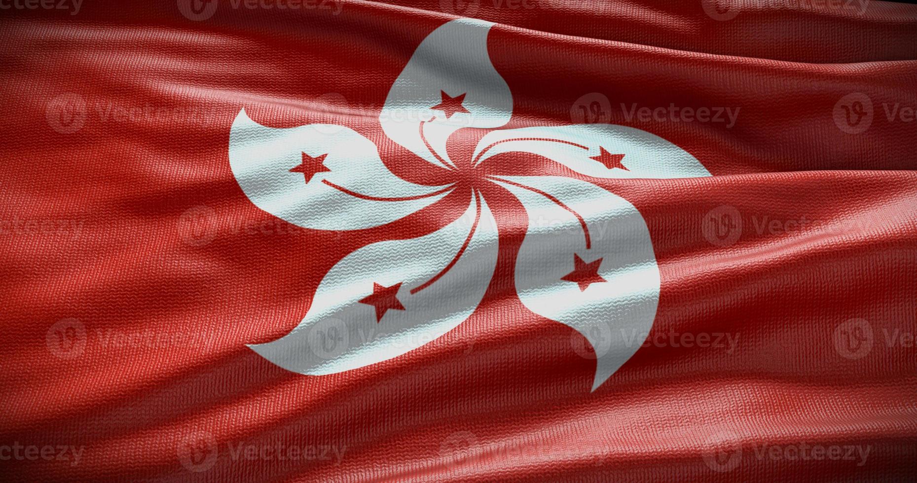 Hong Kong national flag background illustration. Symbol of country photo