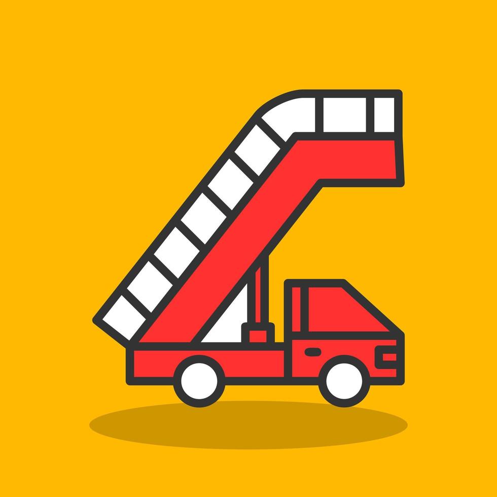 Airplane Stairs Vector Icon Design