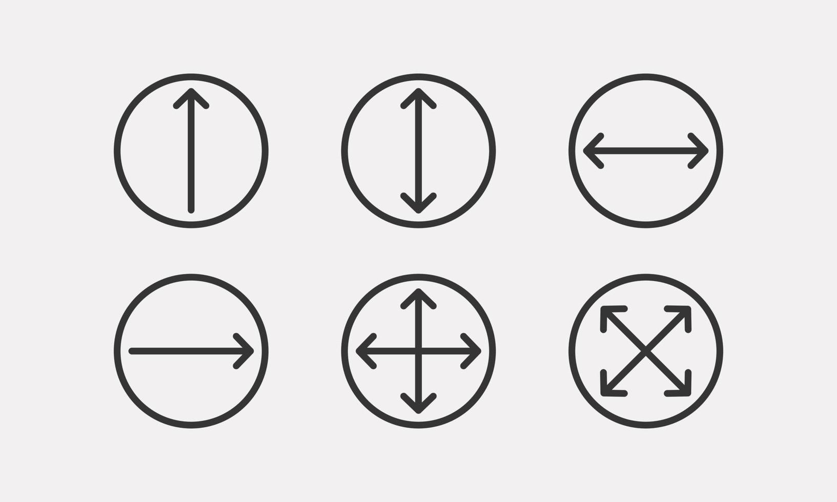 circle-dimension-arrows-of-round-area-measure-of-place-with-length