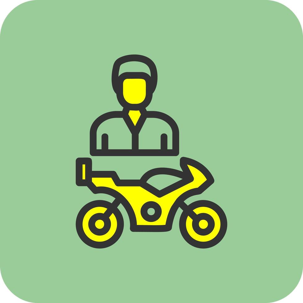 Motorcyclist Vector Icon Design