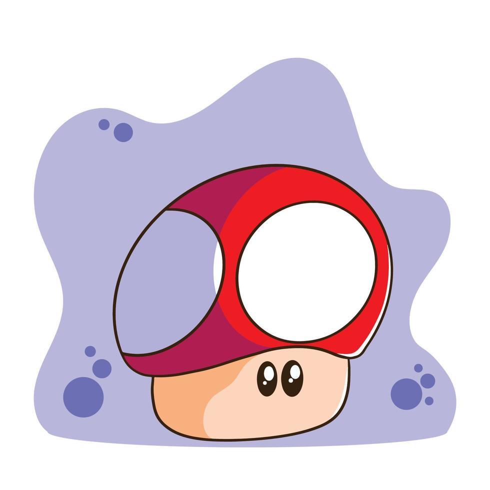 cartoon mushroom illustration vector