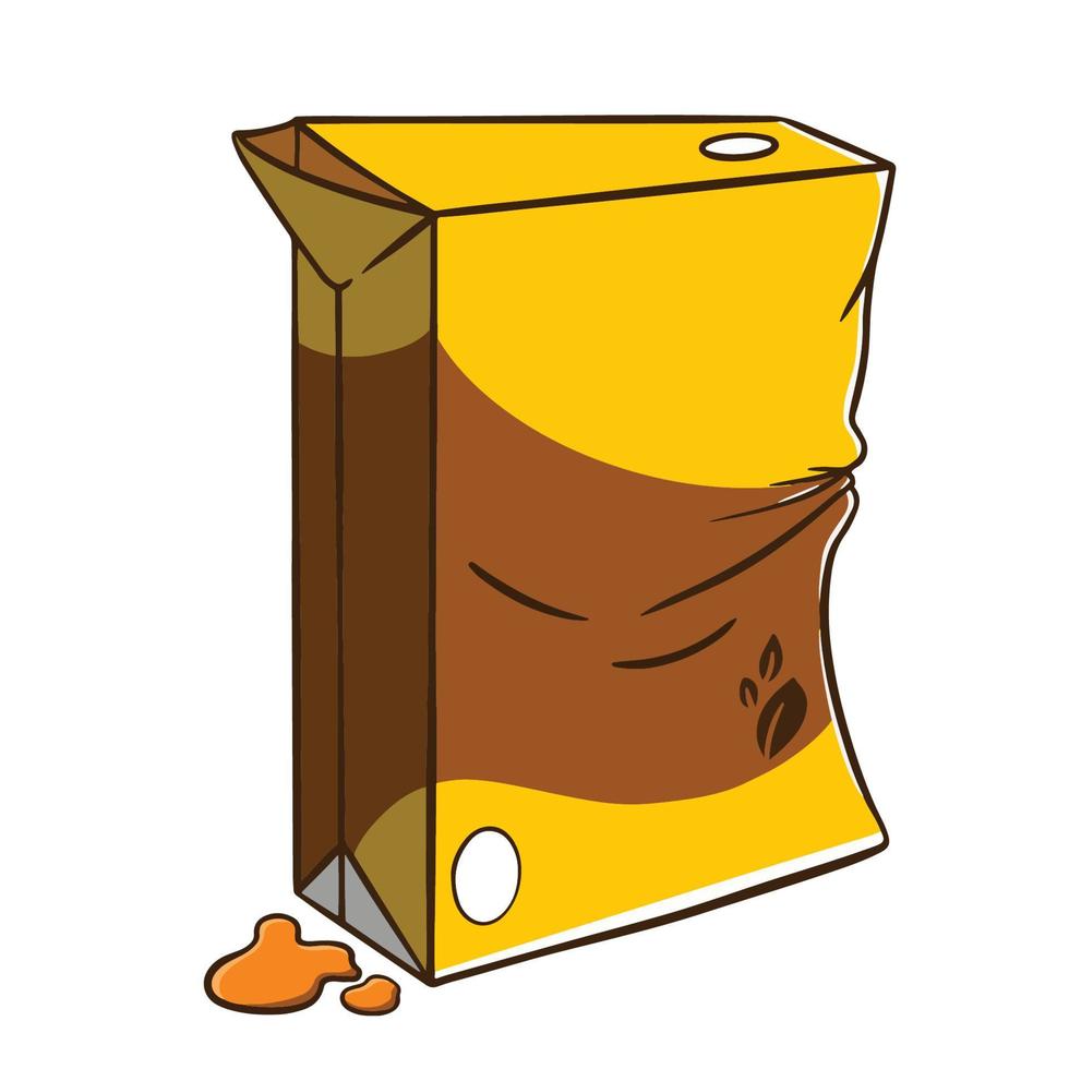 cartoon tea box packaging illustration vector